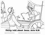Philip Ethiopian Bible Barnabas Sundayschoolzone sketch template