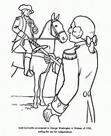 Revolutionary Cornwallis Surrender Clip sketch template