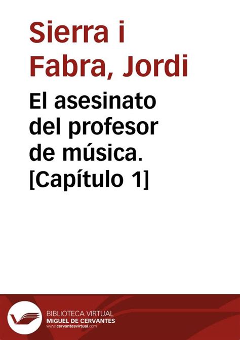 El Asesinato Del Profesor De Música [capítulo 1] Jordi Sierra I