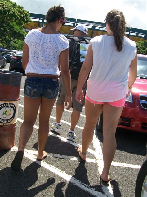 Cute Close Friends In Little Tight Shorts 17 Candid And Voyeur Galleries
