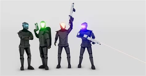 3d Model Imminence Low Poly Sci Fi Soldiers Vr Ar Low Poly Rigged