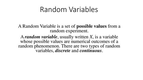 random variables prezentatsiya onlayn