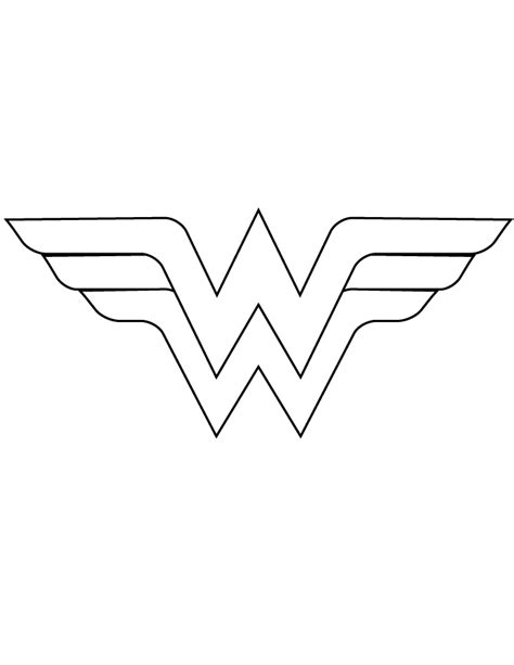 woman logo template cut  coloring page sew superhero
