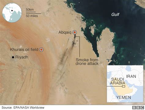 saudi oil attacks images show detail  damage bbc news
