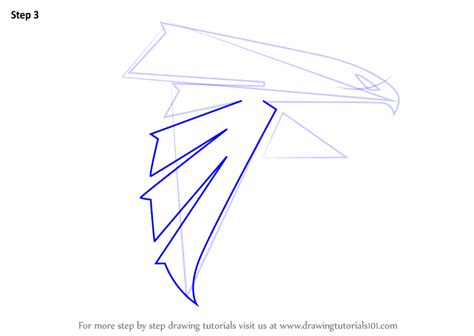 learn how to draw atlanta falcons logo nfl step by step drawing tutorials