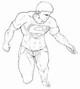 Superboy Lineart sketch template