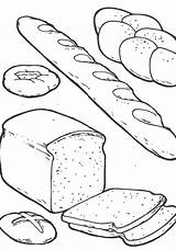 Bread Loaf Colouring Cereales Tocolor Dibujar Zapisano sketch template