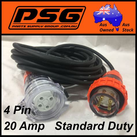 amp   pin standard extension lead  phase   plug socket ph fp  sale  ebay