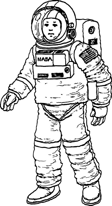 astronaut nasa coloring page wecoloringpagecom