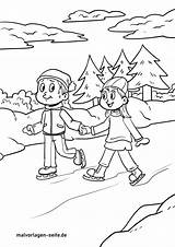 Schlittschuhlaufen Malvorlage Wintersport öffnet Kindgerecht Bildes Anklicken Setzen Malbilder sketch template