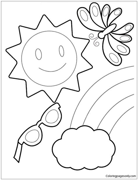 happy summer coloring page  printable coloring pages