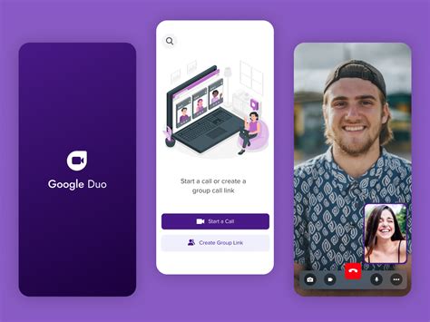 google duo mobile app redesign uplabs