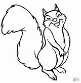 Squirrel Coloring Drawing Clipart Cartoon Outline Easy Smiling Pages Funny Squirrels Draw Printable Cute Color Clip Flying Drawings Getdrawings Clipartmag sketch template