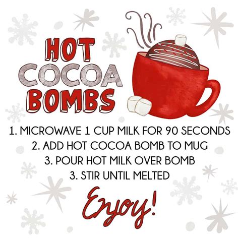 printable hot cocoa bomb labels