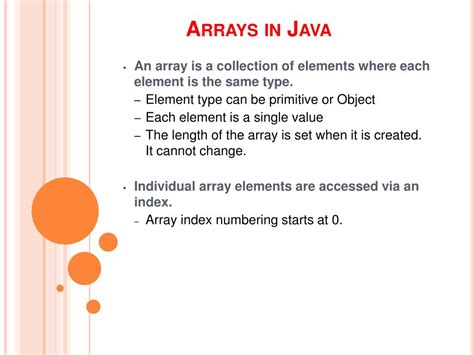 Ppt Arrays In Java Powerpoint Presentation Free