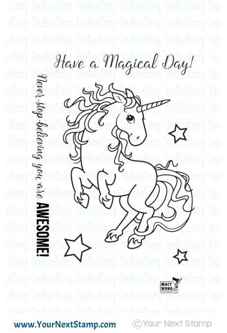your next stamp magical unicorn clear cyns240 stamp