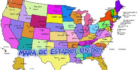 mapa de estados unidos con todos sus estados y capitales