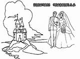 Coloring Pages Cinderella Castle Princess sketch template