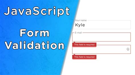javascript form validation youtube