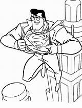 Superman Print Coloring Library Clipart Animated Series Pages Kids sketch template