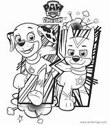 Coloring Mighty Pups Paw Patrol Pages Marshall Chase Popular sketch template