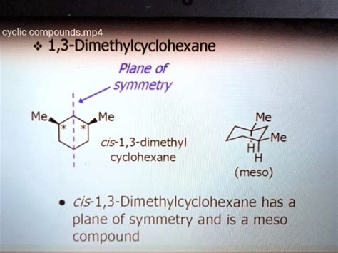 Solved Cyclic Compounds Mpa 1 3 Dimethylcyclohexane Plane Of Symmetry