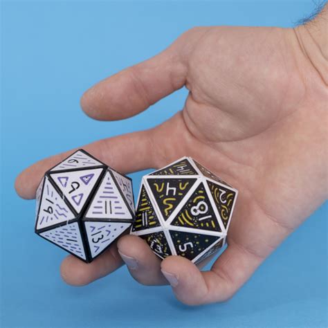 printable multicolor folding  dice  sided icosahedron dice