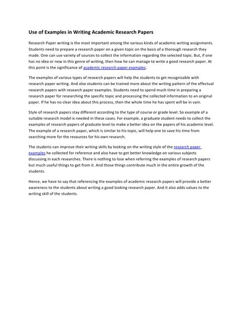 examples  writing academic research papers  james olmstead