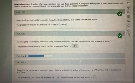 Part 1 Of 3 Assuming The Outcomes To Be Equally