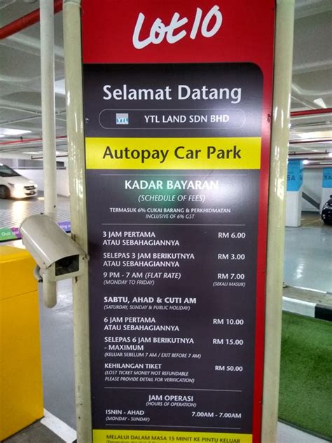 parking rate kl lot  jalan sultan ismail bukit bintang kuala lumpur