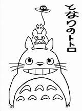 Totoro Tonari Ghibli Neighbor Coloriage Coloringpagesfortoddlers Malen Savoir sketch template
