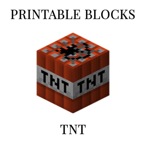 tnt printable minecraft tnt block papercraft template