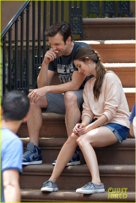 jason sudeikis and alison brie look tired after filming