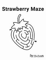 Maze Strawberry Mazes Printable Museprintables Food Kids Printables Book Bee Spring sketch template