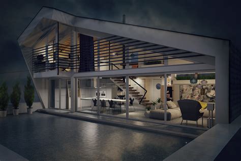 modern penthouse exterior interior design ideas