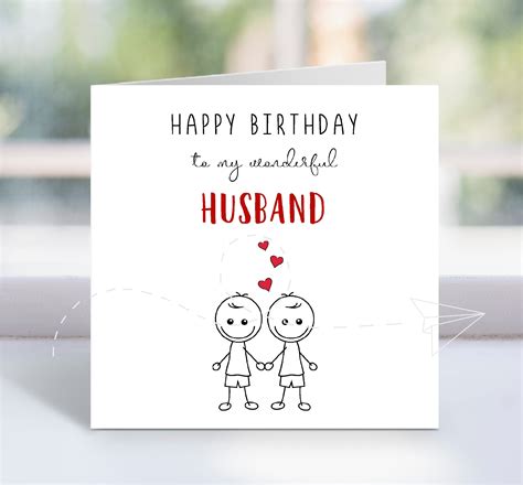 Funny Birthday Card For Husband Large X Happy Birthday Card For Him
