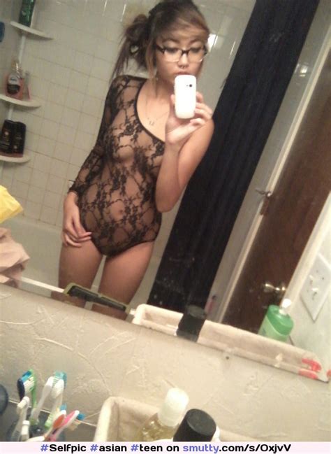 asian teen sheer onepiece leotard selfshot selfie selfpic