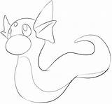 Lineart Lilly Gerbil Dratini sketch template