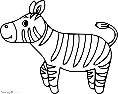 cartoon zebra  stripes   body  head standing  front
