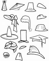 Coloring Hat Hats Pages Kids sketch template