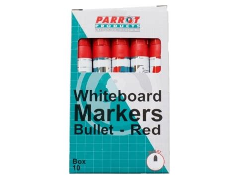 parrot whiteboard markers bullet tip red whiteboard markers
