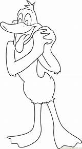 Daffy Duck Coloring Looking Funny Pages Cartoon Coloringpages101 Characters Kids Color Printable sketch template