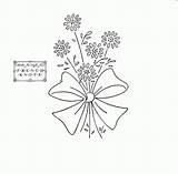 Embroidery Patterns Flower Pattern Flowers Designs Vintage French Printable Transfer Bouquet Ribbon Trace Simple Silk Hand Tracing Applique Knots Transfers sketch template
