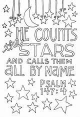 Bible Coloring Pages Stars Verse Choose Board Counts He sketch template