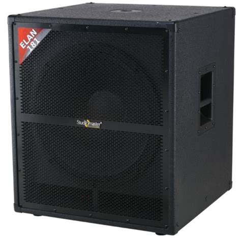 rms  watt peak  watt studiomaster dj bass box model number elan  sizedimension