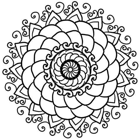 easy printable easy mandala coloring pages