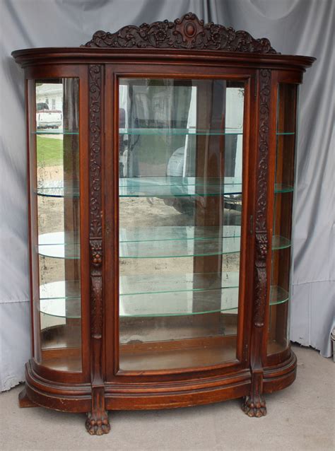 bargain johns antiques large antique oak china cabinet