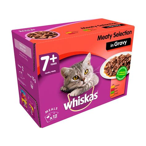 Buy Whiskas Wet Mature Cat Food Meaty Selection 12 Pouches Online At