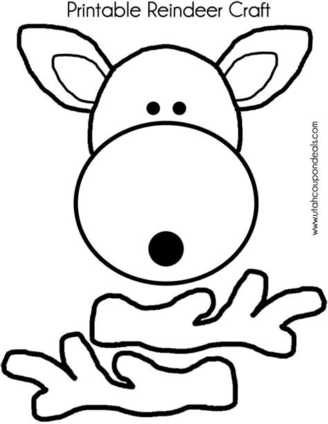 reindeer head coloring pages coloring home
