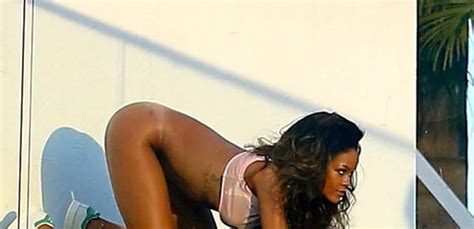 rihanna bares her beautiful booty celebs unmasked